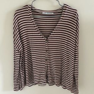 Cropped button down thermal